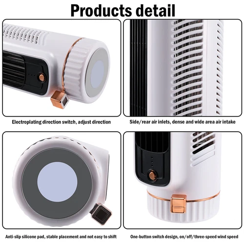 Air Conditioner Desktop Cooling Fan Wireless Desk Fan USB Charging for Home - Bild 10 von 15