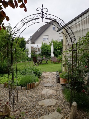 Gartendeko Rosenbögen PARIS Lilie Spitze B 1,40 m Pergola Gartenbogen Rozenboog - Picture 8 of 19