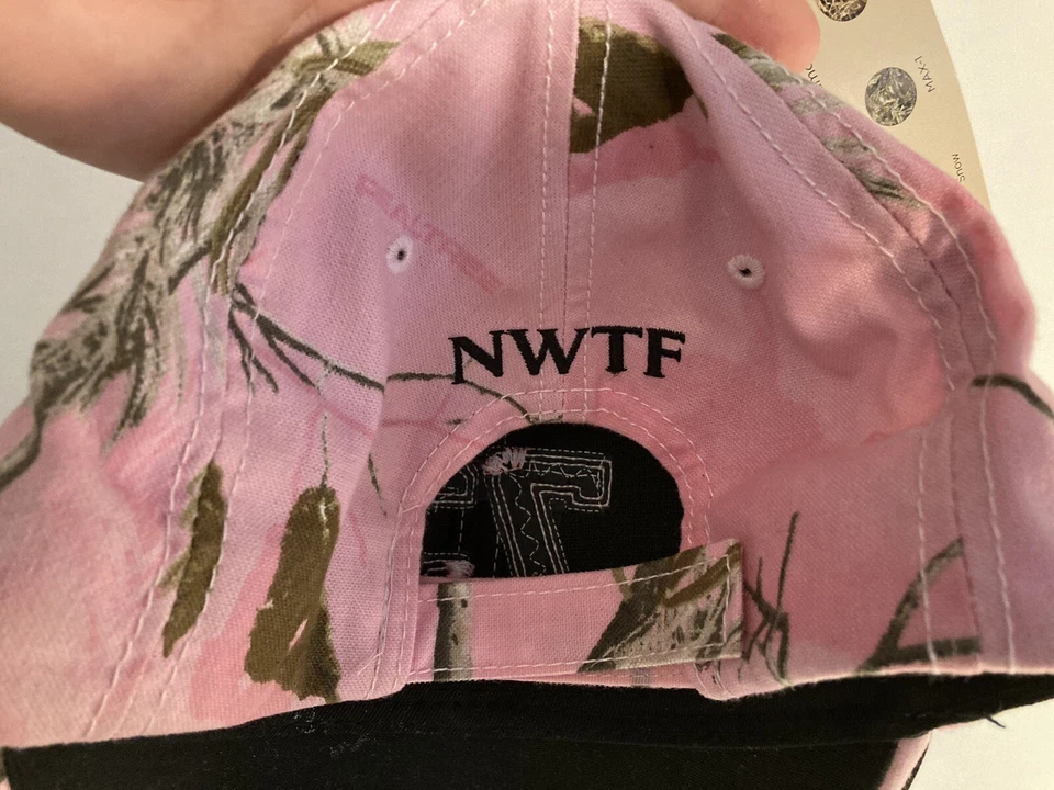 NWTF Baseball Hat Cap Northwest Wildlife Turkey Federation Adjustable Camo PINK - Image 3 of 4