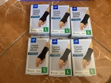 Medline ORT19810L Carpal Tunnel Arthritis Relief Glove Hand Support Tendonitis 6
