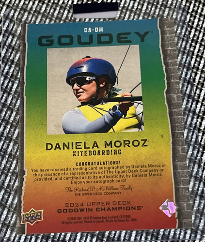 2024 UD Goodwin Champions Goudey Autographs GA-DM Daniela Moroz Board Sports - Picture 2 of 2