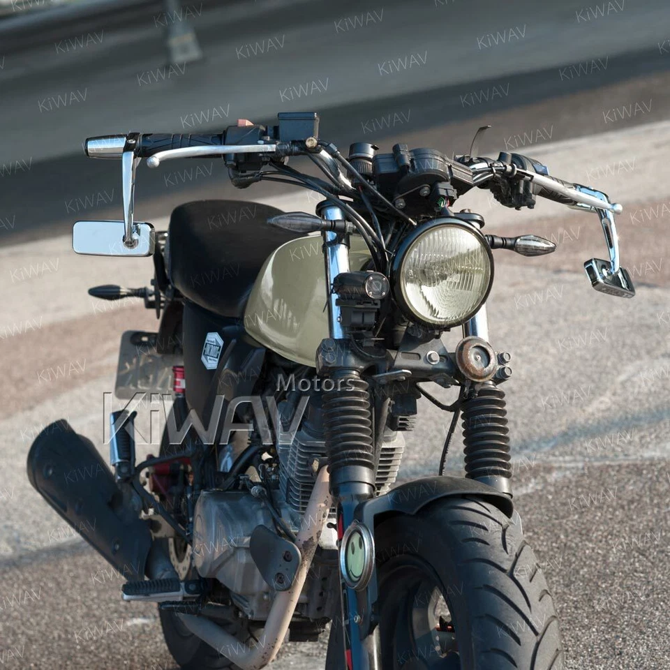 motorcycle bar end mirrors Classic with heavy weights for 6mm threaded bar - Изображение 3 из 4