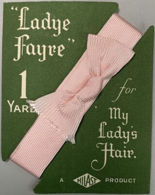 Vintage 1950s Ladye Fayre Hair Ribbons w/ Bow & a Beautiful Pink Ribbon ''NOS''