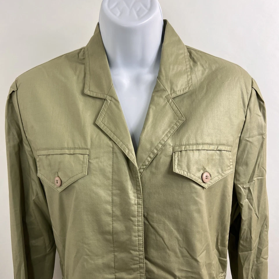 Vintage Mulberry Street Button Down Jacket Women's Medium Green Long Sleeve VTG - Image 2 of 4