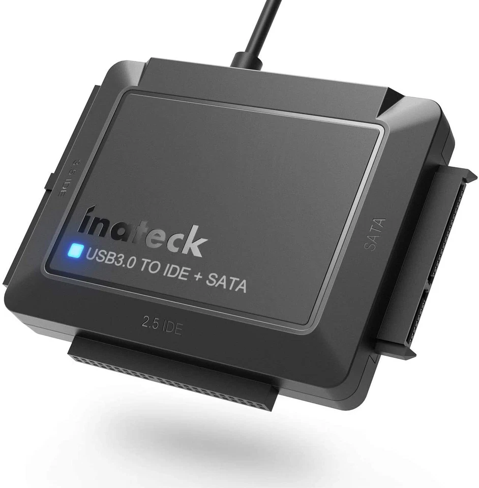 Inateck IDE SATA to USB 3.0 Adapter 2.5/3.5 Zoll HDD/SSD Festplatten Netzteil - Bild 2 von 4