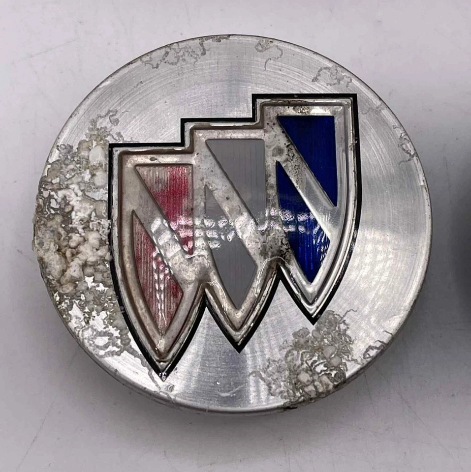 89-96 Buick Center Cap Set USED PA6 (Set of 4) Chrome Blue Red White - Image 2 of 4
