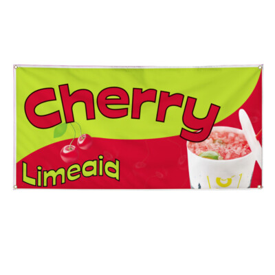 #ad Vinyl Banner Multiple Sizes Cherry Limeade Restaurant Cafe Bar A Food amp; Beverage $149.99