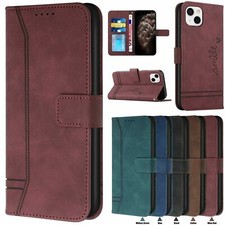 Retro Leather Wallet Stand Case For iPhone 17 Pro Max 16 15 14 13 12 11 One Plus