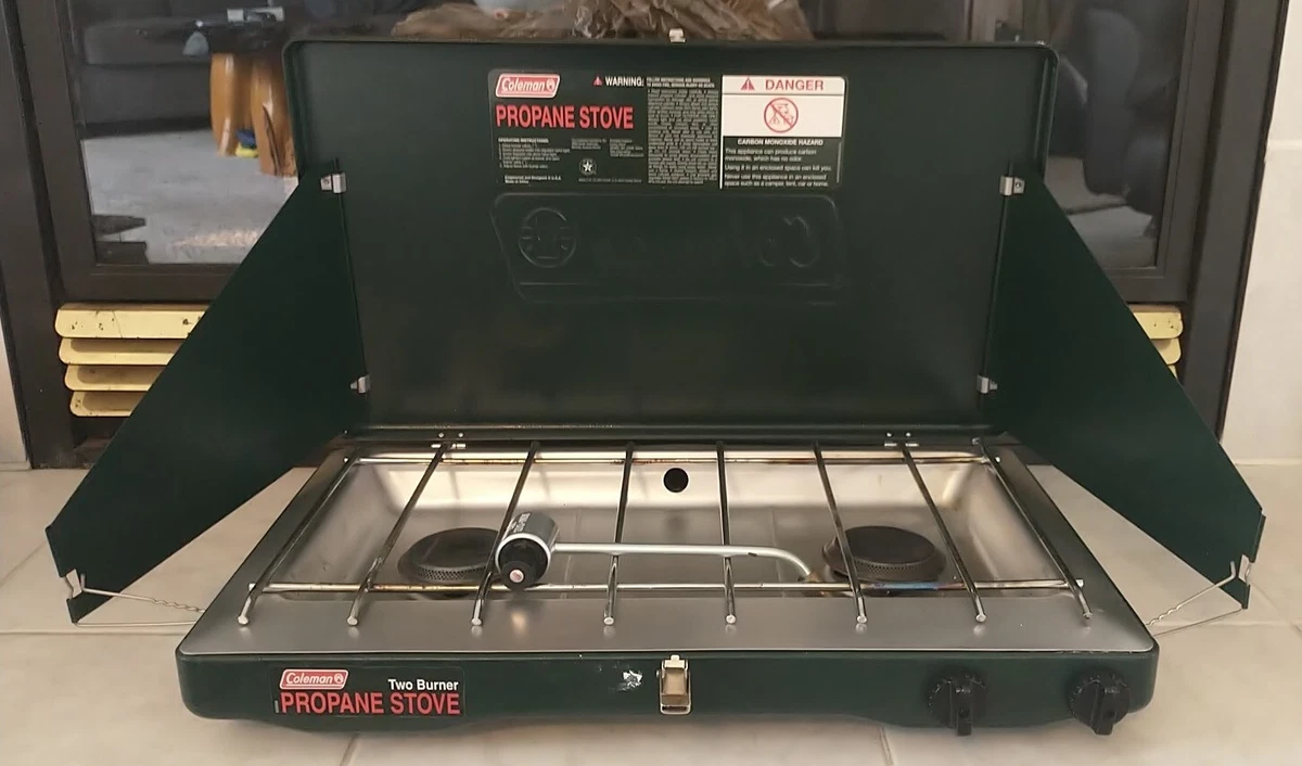 Coleman Camp Stove 2 Burners Windshield 20 000 Total BTU eBay