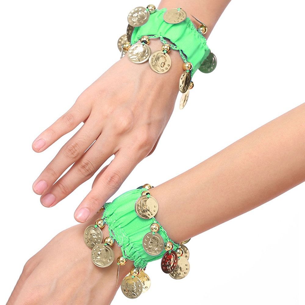 Coin Jewelry Hand Cuff Wristlet Belly Dance Wrist Bracelets Rattle