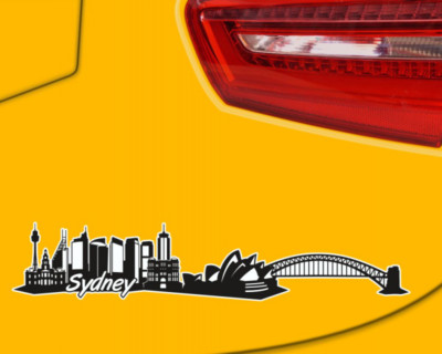 Samunshi Sydney Skyline Aufkleber Sticker Autoaufkleber City Gedruckt