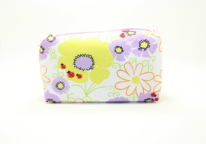Clinique-Lady-Bug-Yellow-Purple-White-Floral-Cosmetic-Makeup-bag