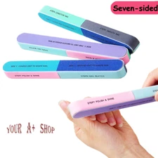 1 Nail Buffer 7 Sided Nail File Shiner Manicure Pedicure Polishing Sanding Kit