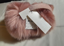 PINK FLUFFY FAUX FUR EARMUFFS NWT