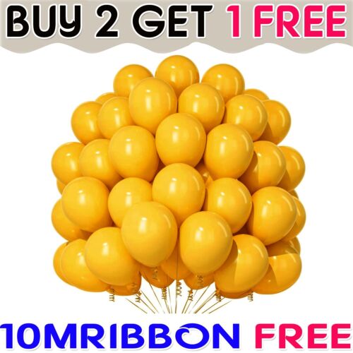 100 X Latex PLAIN BALOON BALLONS helium BALLOONS Quality Party Birthday Wedding - Picture 3 of 19