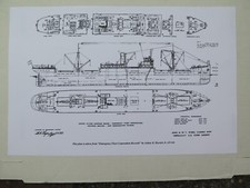 Vintage Cargo Ship Line Plan