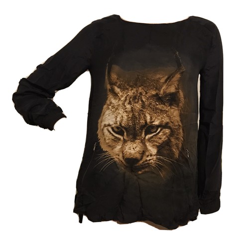 zara silk leopard shirt