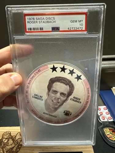 1976 Saga Disc Roger Staubach Psa 10 Very rare - Picture 2 of 3