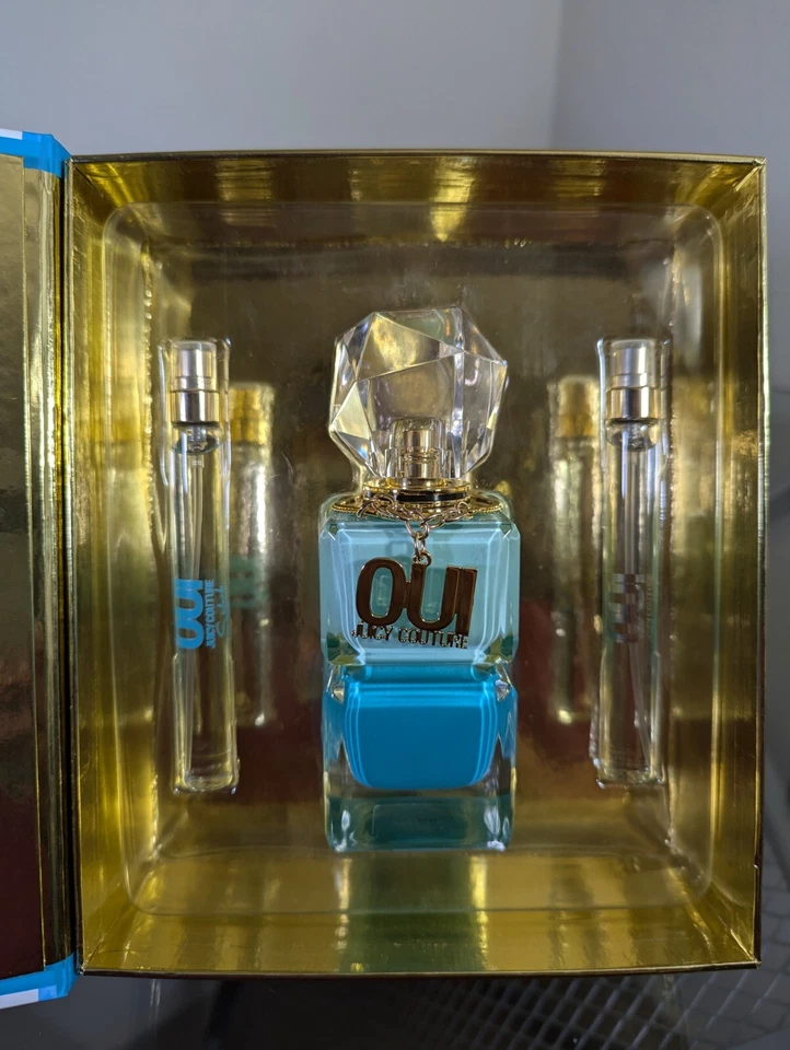 OUI SPLASH JUICY COUTURE PERFUME SPRAY 3,4 OZ NOVO CONJUNTO COM 3 PEÇAS - Imagem 2 de 4