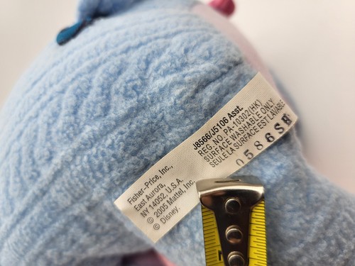 Fisher Price Blue Corduroy Eeyore Plush Stuffed Animal Disney Pink Bunny Rabbit - Picture 9 of 11