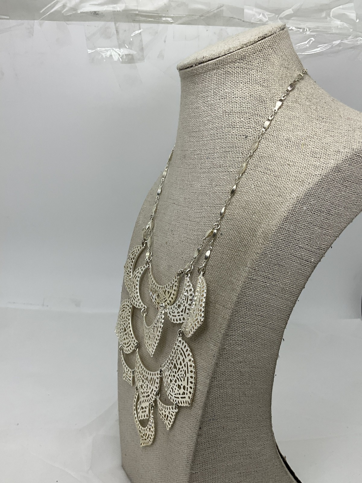 Stella & Dot Silvertone Statement Necklace - image 2