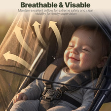 Baby Mosquito Net for Stroller, Universal Fit, Breathable, Black  Tear-Resis...