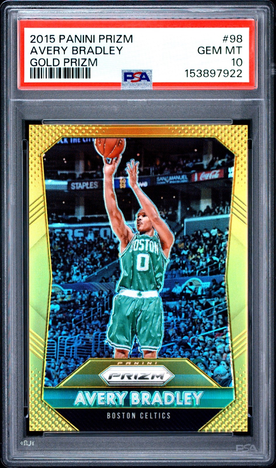 2015 Panini Prizm #98 Avery Bradley Gold Prizm /10 PSA 10 Gem Mint POP 1