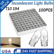100 Bulbs - T10 194 168 W5w Wedge Interior Light Bulb - 12v Instrument Dome Lamp 100 Bulbs - T10 194 168 W5w Wedge Interior Light Bulb - 12v Instrument Dome Lamp