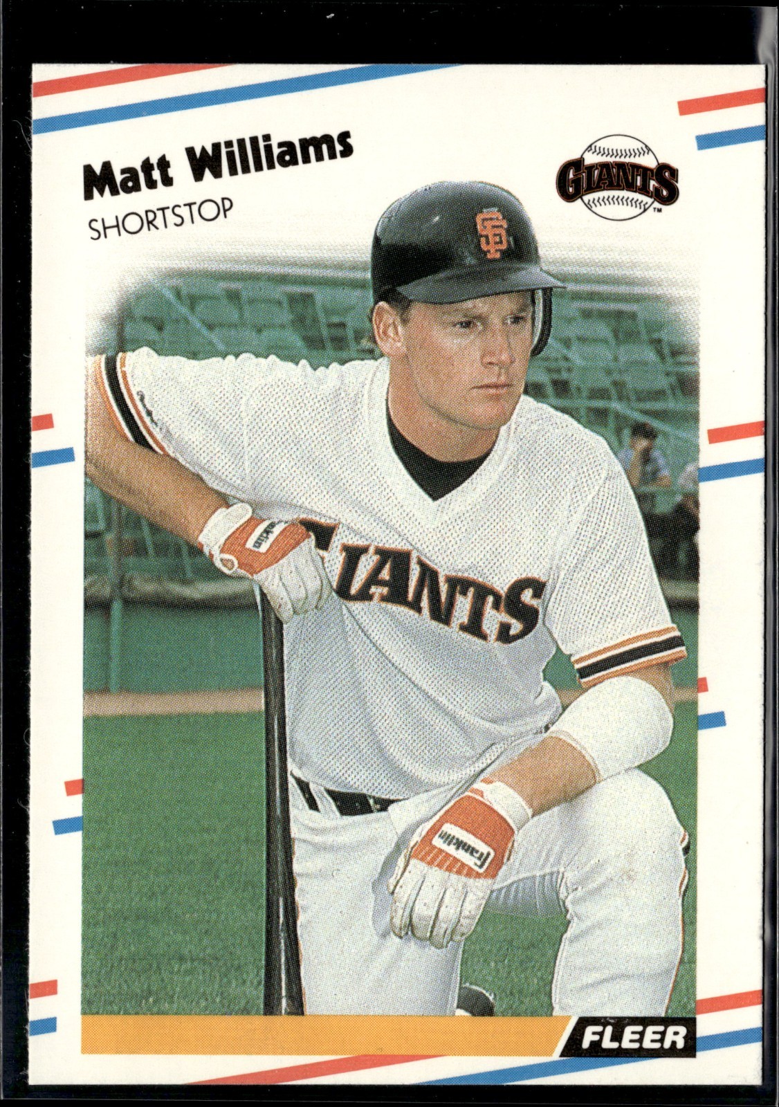 1988 Fleer Rookie #101 MATT WILLIAMS San Francisco Giants RC C6