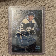 22-23 SKYBOX METAL ROOKIES SILVER FX AUTO DAVID JIRICEK #190 /349 BLUE JACKETS