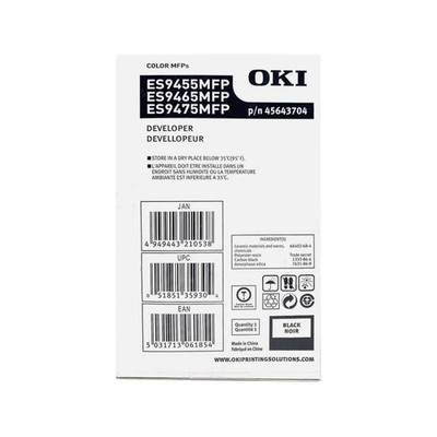 OKI Developer 45643704 Black Entwickler für OKI ES9455 ES9465 ES9475MFP, OVP