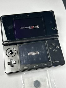 Nintendo 3DS Black CTR-001 USA Console Tested w/ Charger Stylus 8GB SD