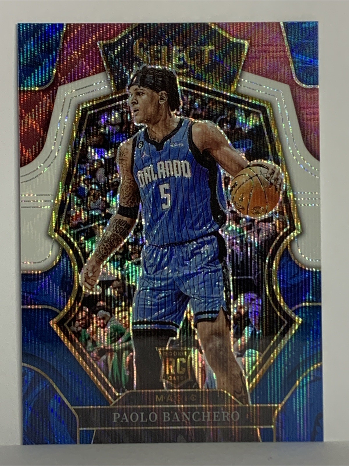 2022-23 Panini Select Premier Level Paolo Banchero Tri-Color Prizm Rookie FOTL
