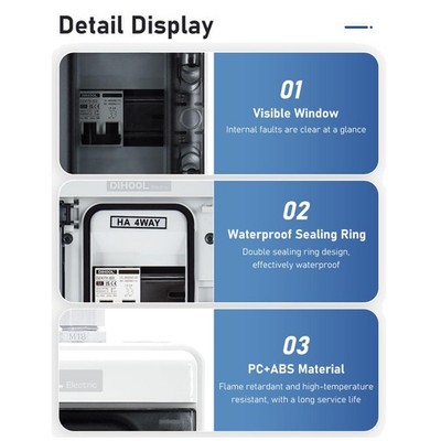 Compact 30A AC/DC Disconnect Box - Circuit Breaker with