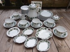 Porzellan-Kaffeeservice Hutschenreuther Dekor Weinlaub für 6 Personen