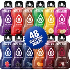 48 BOLERO Drink 9g MIX Bustine Miste Assortite Preparato Istantaneo per Bevande