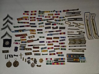 Ribbon bar insignia medal pin lot military army WWII Korea Vietnam etc