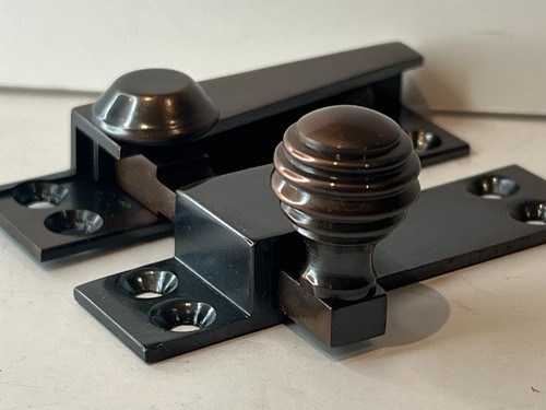 Straight Sash Window Fastener 2 3/4" Sprung P6277 BMA On Brass Beehive S Heath - Picture 6 of 24