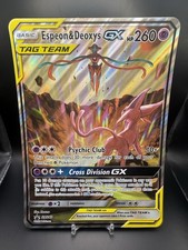 Espeon & Deoxys GX SM240 Black Star Promo Jumbo Card Pokemon TCG Rare