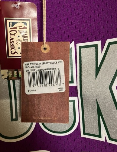 Rare Milwaukee Bucks Michael Redd Mitchell & Ness Purple NBA Swingman Jersey - Picture 5 of 6
