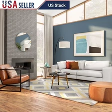 Round Coffee Table W/ Two Tone Wood Legs MDF Top Indoor Accent Furniture New