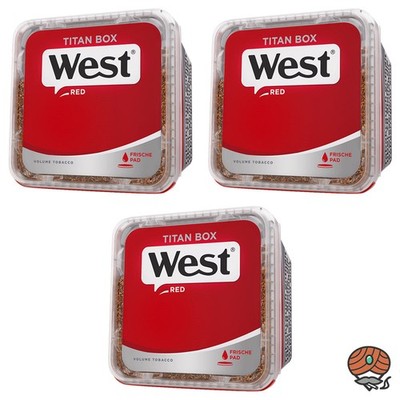 West Red / Rot Volumentabak Titan Box 3x 265g