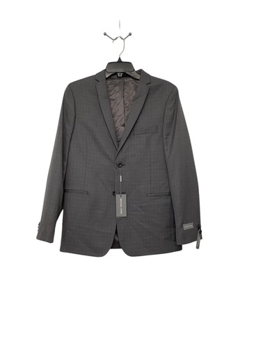 Michael Kors Big Boys Skinny fit 2 Piece Suit 18 R / 29.5 Waist Grey Plaid - Picture 2 of 5
