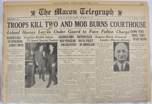 Vintage 1934 Shelbyville TN Riot Mob Burns Courthouse Newspaper