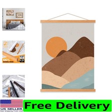 Changeable Magnetic Poster Hanger   12-Inch Light Wood Frame for Timeless Decor