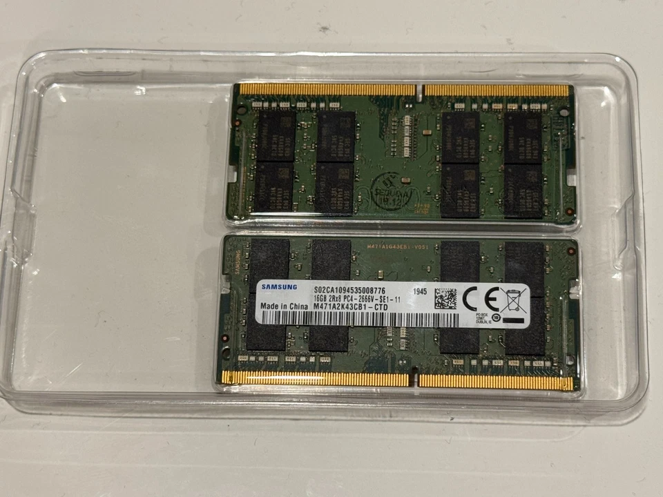 Samsung 32GB (2x16GB) DDR4 2666MHz SODIMM Laptop Memory M471A2K43CB1-CTD - Image 2 of 2