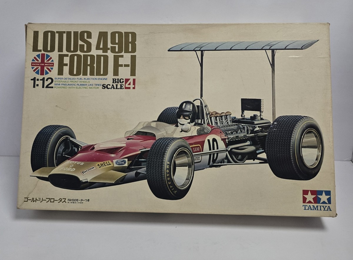 TAMIYA LOTUS 49B FORD F-1 1/12 スケール Tamiya Lotus 49B Ford F-1 1:12 New Sealed Parts F1 Racing Kit