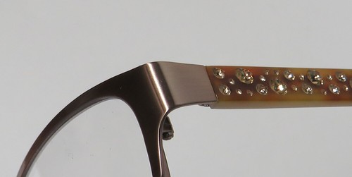 NEW VERA WANG LUXE SARRA EYEGLASS FRAME TO BROWN FULL-RIM CAT EYE WOMENS METAL & - 第 6/8 張圖片