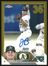 2023 Topps Chrome Rookie Autographs Gold #RA-JBR Jonah Bride RC Auto /50
