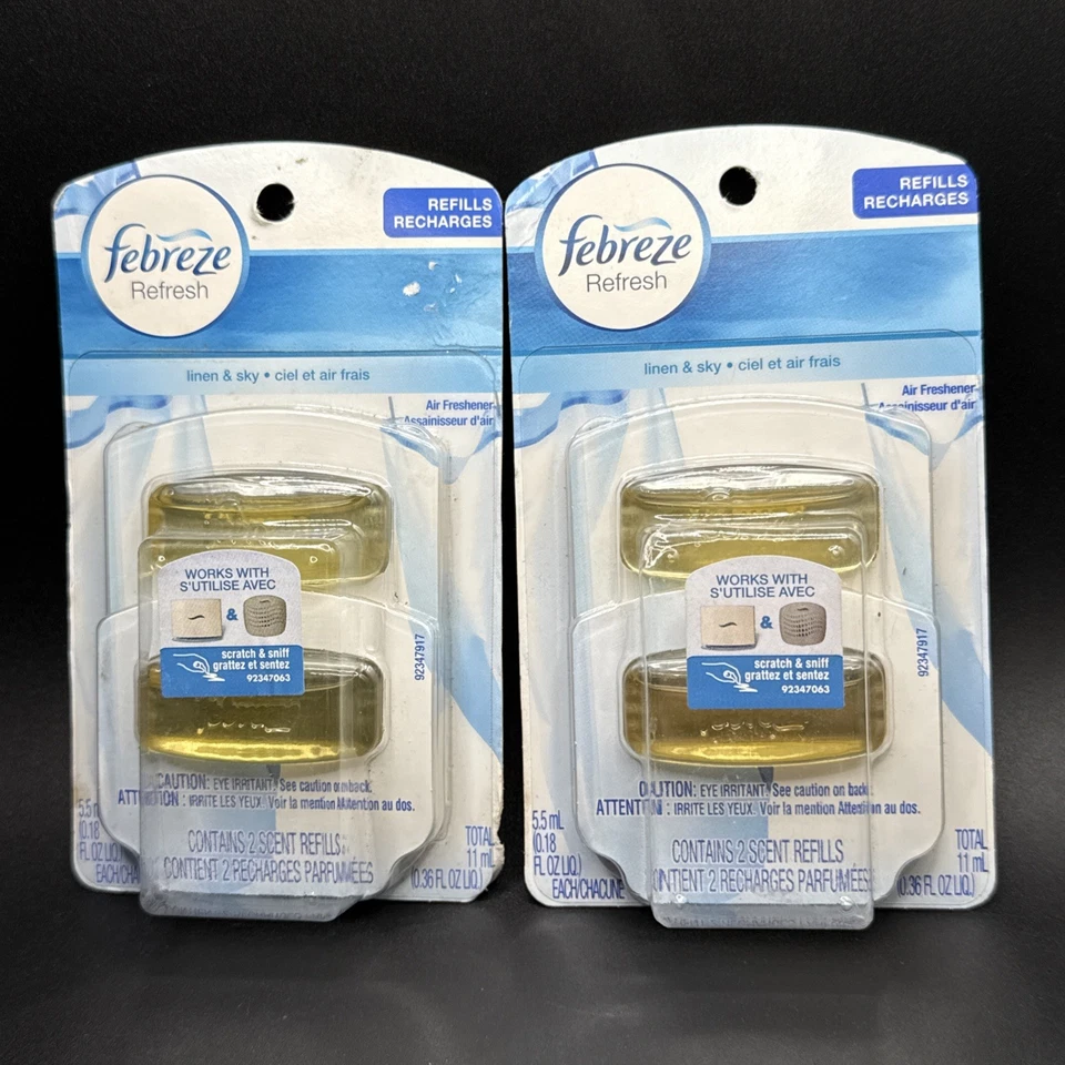 2 packs Febreze Refresh Linen & Sky Air Freshener Set & Refresh Scent 2 Refills - Image 4 of 4